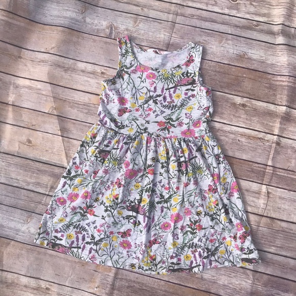 H&M Other - H&M Widlflower Print Tank Dress Girls 6 7 8 Gray